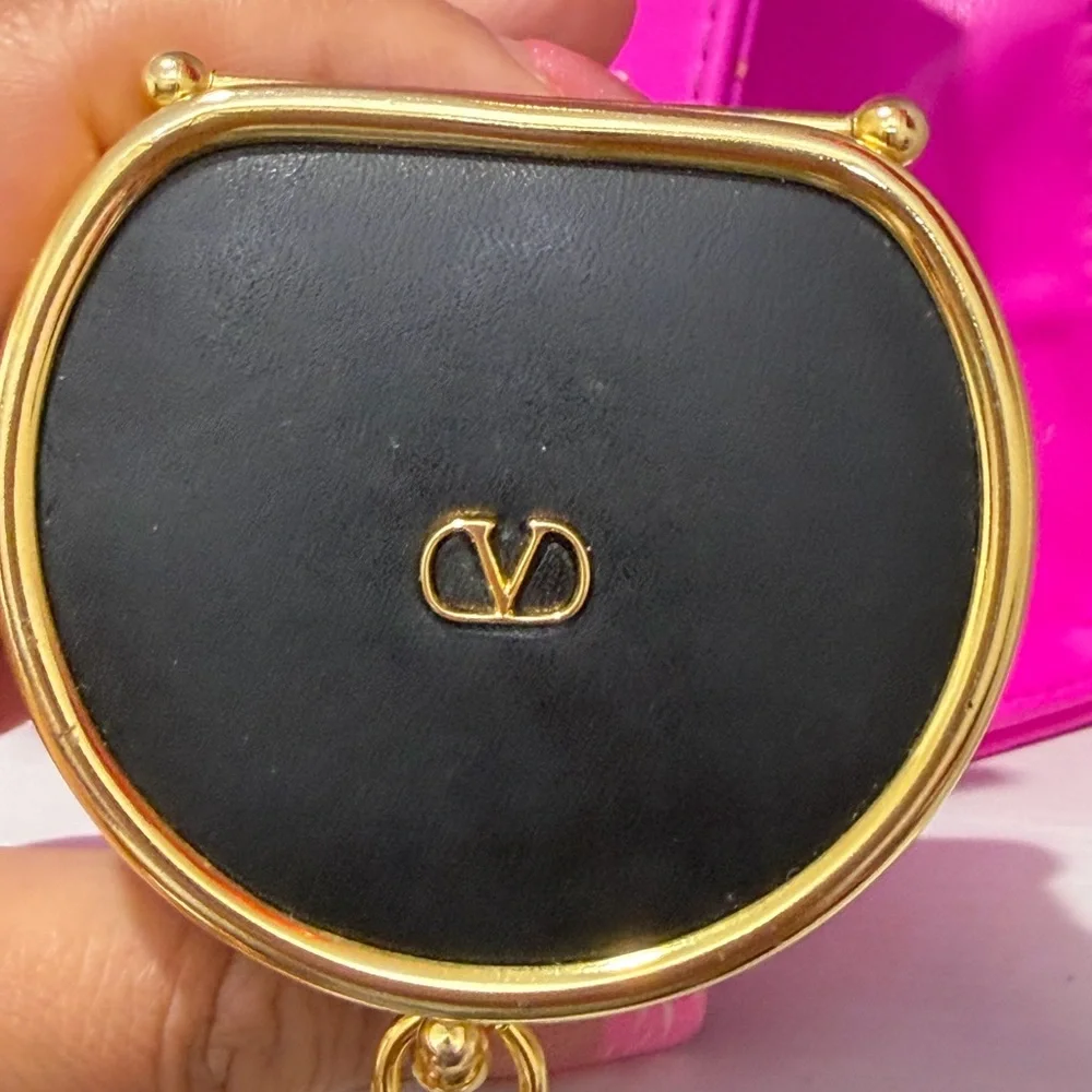 Valentino Garavani Black and Gold Coin Pouch - Picture 7 of 14